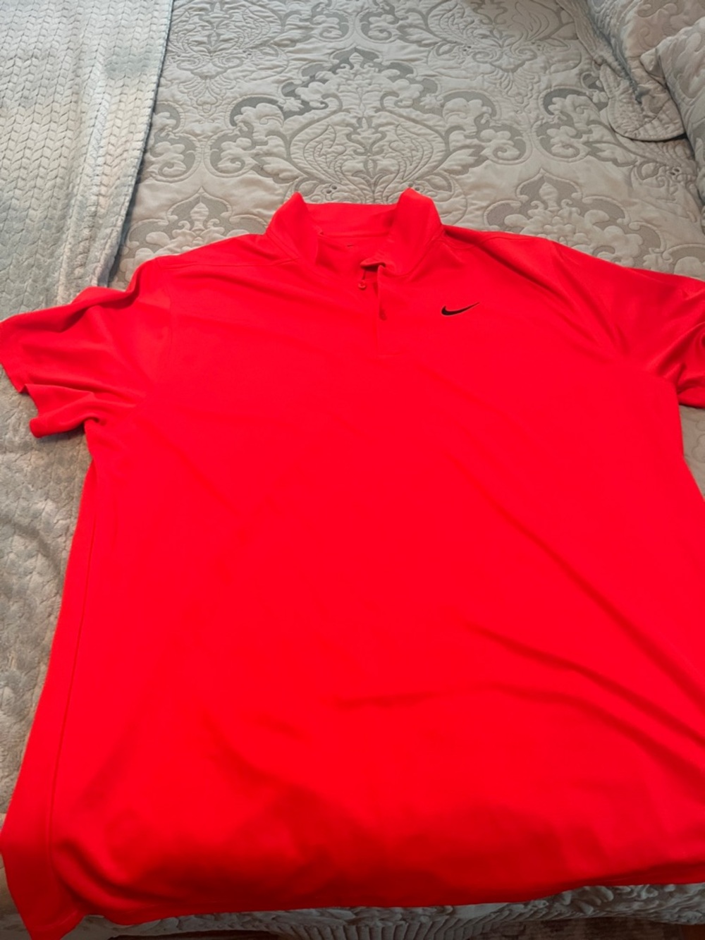 Nike Men's Bright Red Short-Sleeve Polo